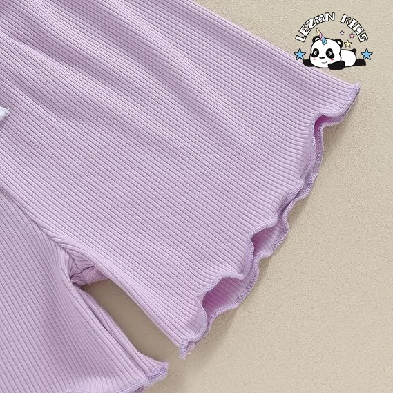 LEZONKIDS - Conjunto Curto Infantil de Algodão com Remendos Divertidos e Roupas de Verão Personalizáveis para Meninas